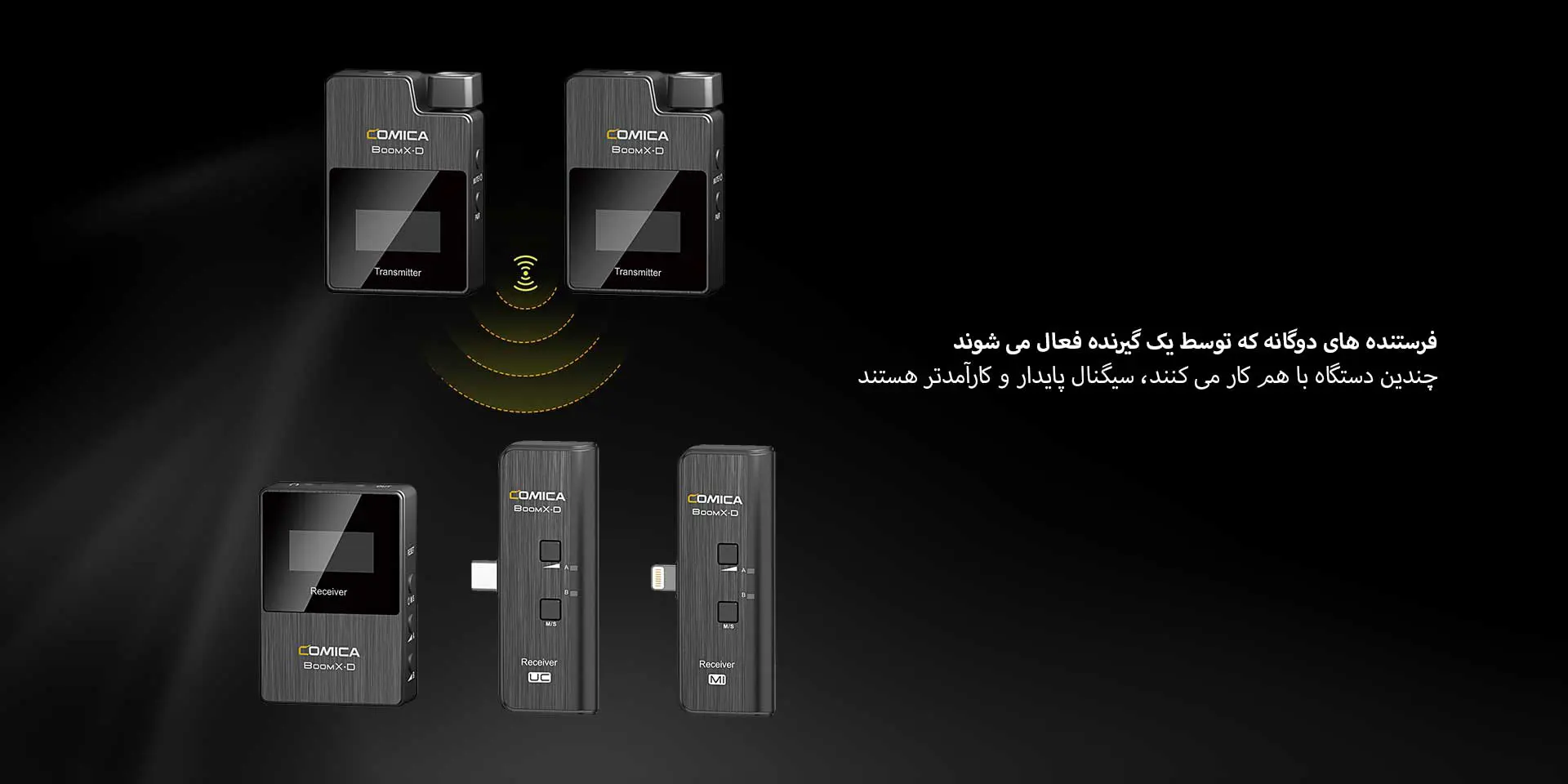 میکروفون بی سیم کامیکا مدل BoomX-D UC1 (گارانتی اصلی کامیکا در ایران) «اورجینال ارسال 1 ساعته» بروز آی‌تی