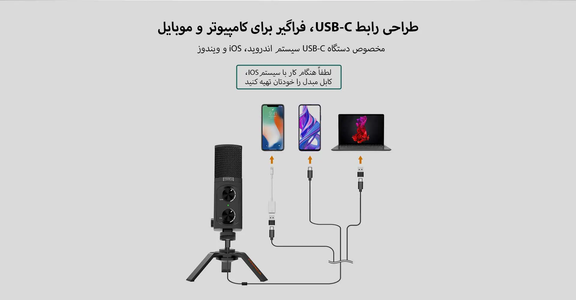 میکروفون کندانسر کامیکا مدل STM-USB (گارانتی اصلی کامیکا در ایران) «اورجینال ارسال 1 ساعته» بروز آی‌تی