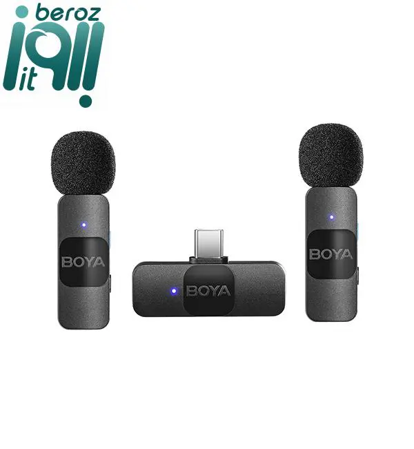 میکروفون یقه ای بی سیم بویا مدل BY-V20 رابط Type-C 3 میکروفون یقه ای بی سیم بویا مدل BY-V20 رابط Type-C بروز آیتی