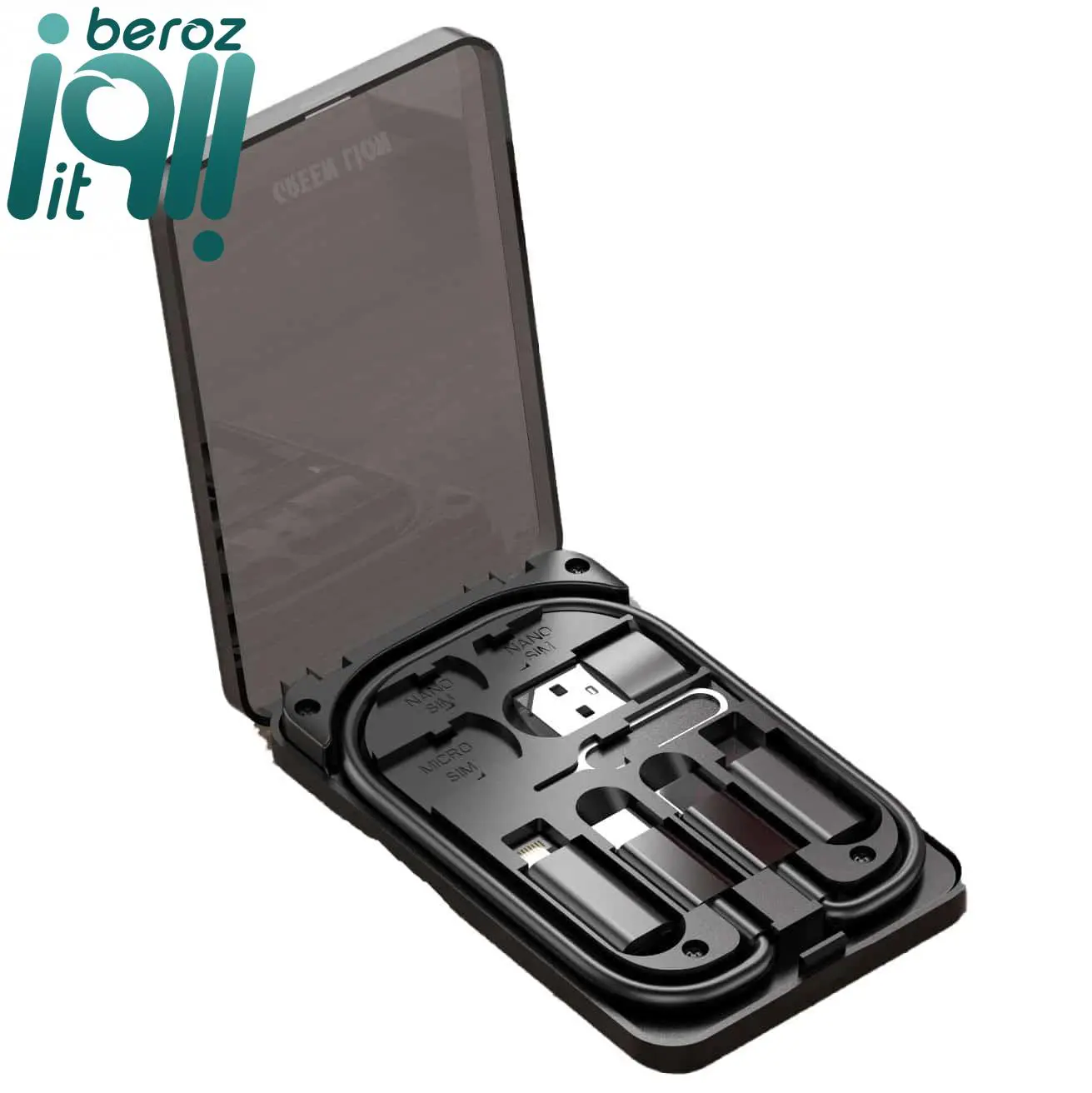 جعبه مسافرتی چند منظوره 6 در 1 گرین لاین مدل GN6MFCBOXBK Travel Box (ارسال 1 ساعته) بروز آی‌تی