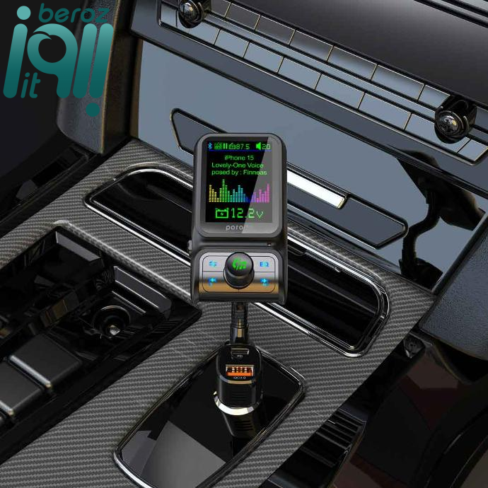 فرستنده FM خودرو مدل Porodo Dual Port Car Charger FM Transmitter PD 36W QC 18W (نسخه اصلی - ارسال 1 ساعته) بروز آی‌تی