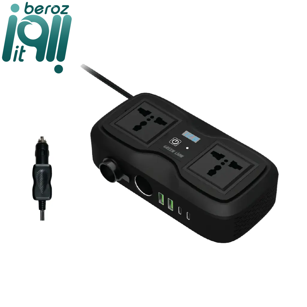 اینورتر سیار و مبدل برق فندکی خودرو گرین لاین توان 200 وات GC-233 «اورجینال - ارسال 1 ساعت» 3 اینورتر سیار و مبدل برق فندکی خودرو گرین لاین توان 200 وات GC-233 «اورجینال - ارسال 1 ساعت» بروز آیتی