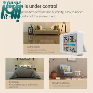 دماسنج و رطوبت سنج شیائومی مدل MHO mini  «اورجینال – ارسال 1 ساعت»