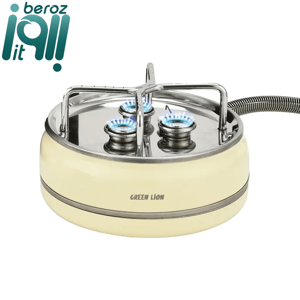مینی اجاق گاز مسافرتی گرین لاین مدل Green Lion Orbit Flame 3 Burner Stove - Beige بروز آی‌تی