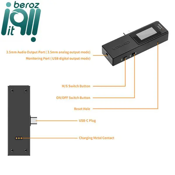 ست میکروفن بی سیم کامیکا مدل VDLive10 USB مجموعه 3 عددی