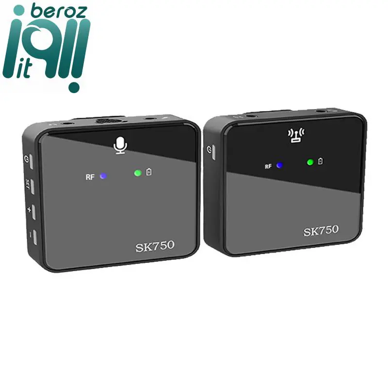 میکروفن بی سیم مدل SK750 Z1 1 میکروفن بی سیم مدل SK750 wireless microphone بسته 2 عددی