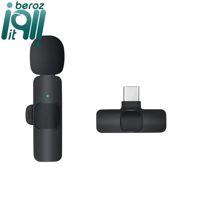 میکروفن یقه ای مدل K8 با رابط Type-Cو Lightning 3 میکروفن یقه ای مدل K8