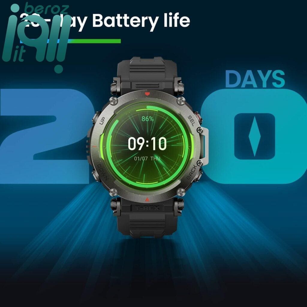 ساعت هوشمند شیائومی Amazfit T-Rex Ultra همراه با ۱۸ ماه گارانتی «پلمپ اورجینال گلوبال»