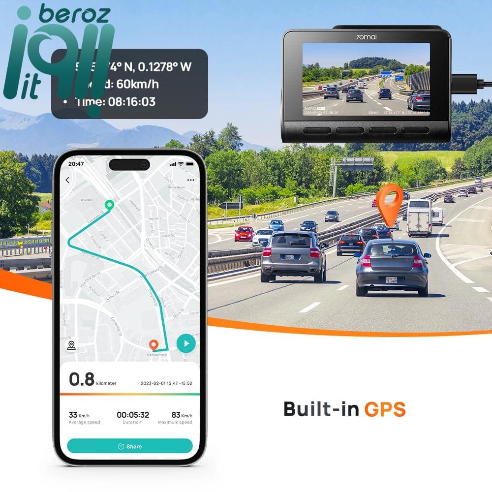 دوربین خودروی شیائومی مدل 70Mai Dash Cam A810