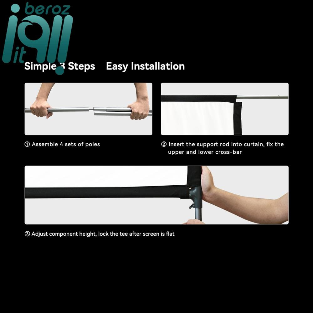 پرده نمایش ایستاده ونبو مدل folding projector screen «اورجینال - ارسال 1 ساعت»