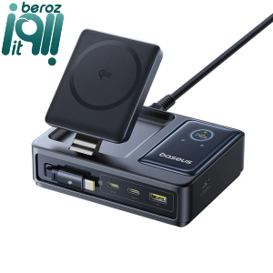 شارژر وایرلس و هاب Baseus Nomos Qi2 «گارانتی - ارسال فوری» بروز آی‌تی