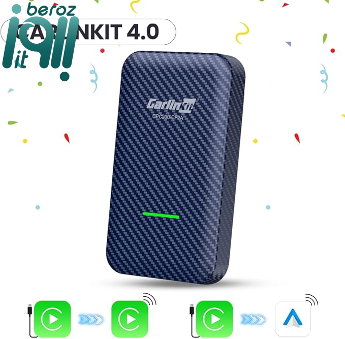 دانگل تبدیل کارپلی به اندروید اتو بی سیم و کارپلی بی سیم Carlinkit بروز آی‌تی