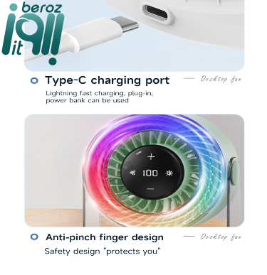 قویترین پنکه شارژی رومیزی شیائومی Xiaomi powerful fanF18