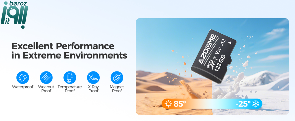 کارت حافظه MicroSD دوربین ثبت وقایع v30 برند AZDOME