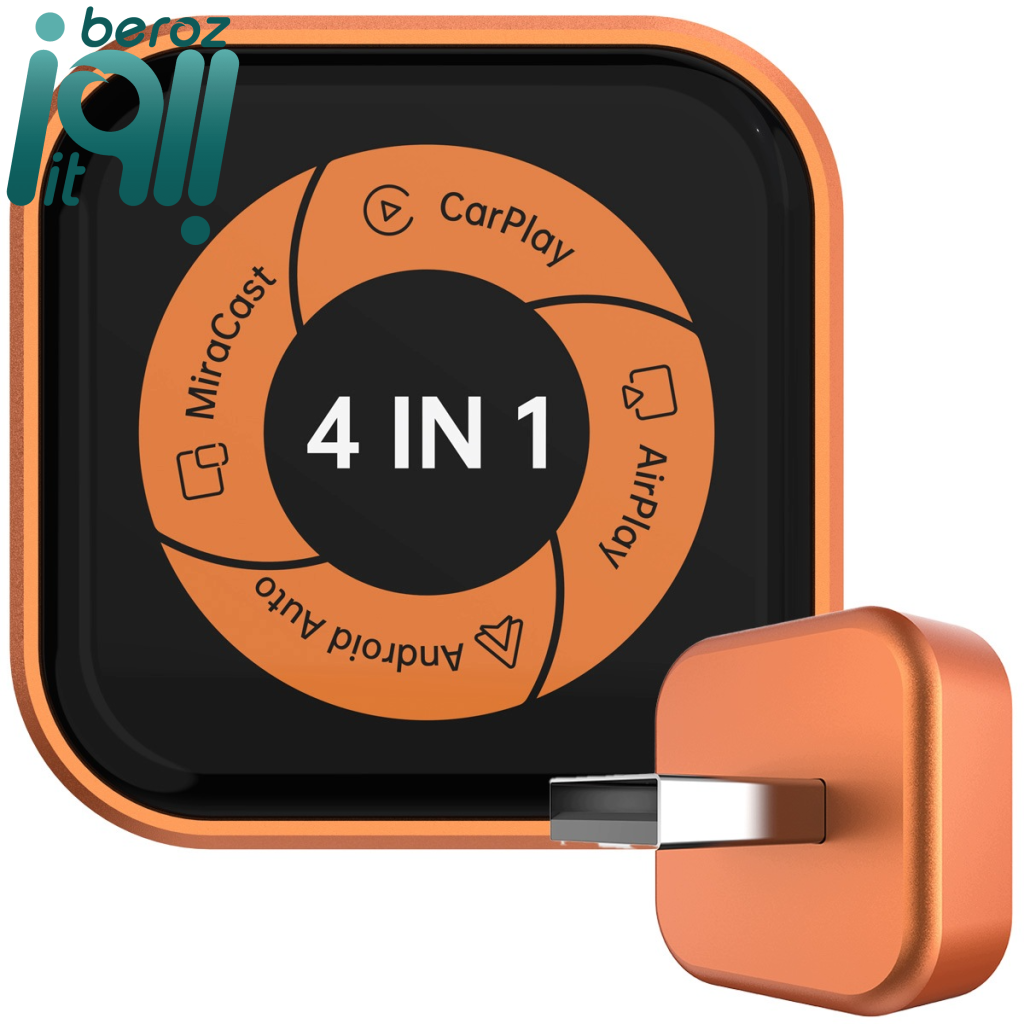 دانگل تبدیل کارپلی سیمی به کارپلی و اندروید اتو و میرور بی سیم CARLINKIT MINI ULTRA 6