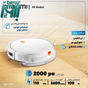 جارو رباتیک شیائومی مدل E5 «اورجینال – ارسال 1 ساعت»