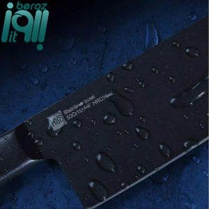 سرویس چاقو آشپزخانه 5 پارچه با تیغه فولاد ضدزنگ و با دسته چوب هوهاو مدل HU0076