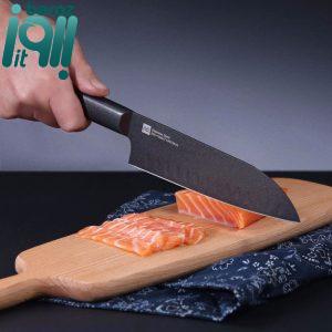 سرویس چاقو آشپزخانه 5 پارچه با تیغه فولاد ضدزنگ و با دسته چوب هوهاو مدل HU0076